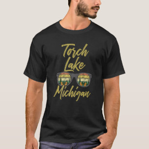 Torch Lake Michigan USA Sunset Vacation Souvenir T-Shirt