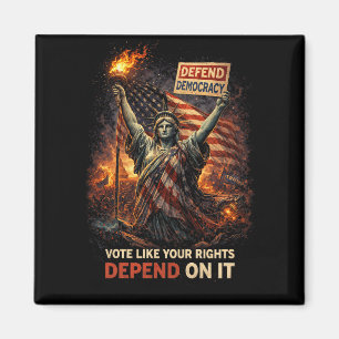 Torch of Democracy Magnet