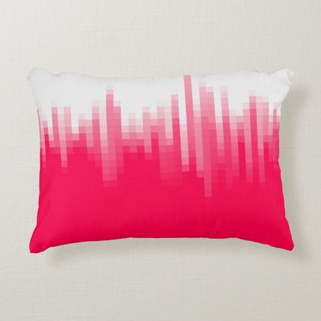 Torch Red and White Accent Pillow (Front)