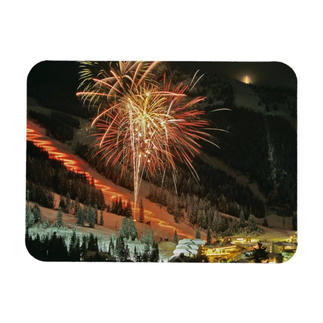 Torchlight parade and fireworks during Winter Magnet (Horizontal)