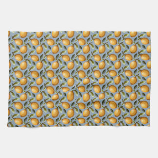 Torchon à motif citron Méditerranée Citronnerie Cu