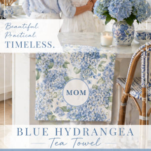 Torchon à thé Hydrangea bleu Cadeau pour Maman