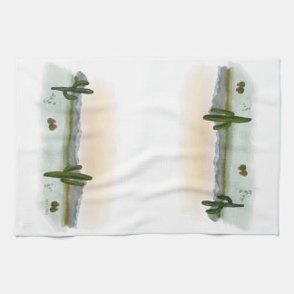 Torchon de cuisine |Coucher de soleil dans le dése