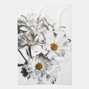 Torchon de cuisine Fleur de marguerite blanche – D