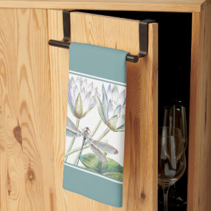 Torchon de cuisine lotus et libellule