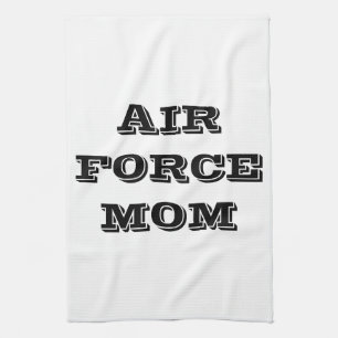 Torchon de cuisine Maman de l'armée de l'air fière
