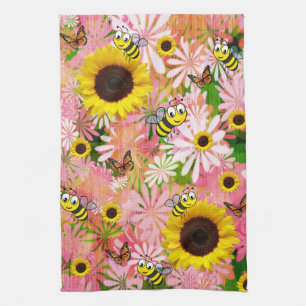 Torchon de cuisine Papillon Bourdon Tournesol