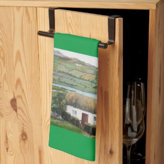 Torchon de cuisine paysage de cottage irlandais