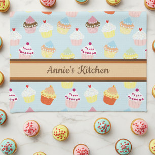 Torchon de cuisine personnalisé avec Cupcakes Mign