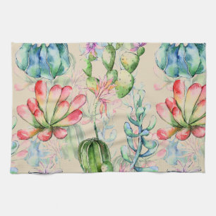 Torchon de cuisine plantes grasses et cactus