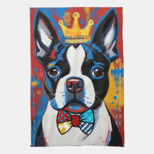 Torchon de cuisine Pop Art Boston Terrier