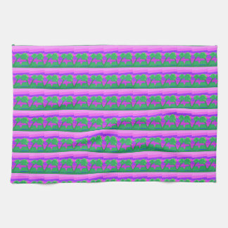 Torchon de cuisine rose vert violet coucher de sol