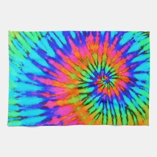 Torchon de cuisine tie-dye rose et bleu