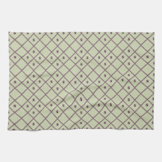 Torchon de thé à motif de pensées en treillis