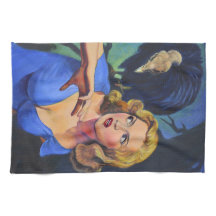 Torchon de thé rétro Horror avec buzzard