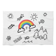 Torchon motifs tags arc en ciel