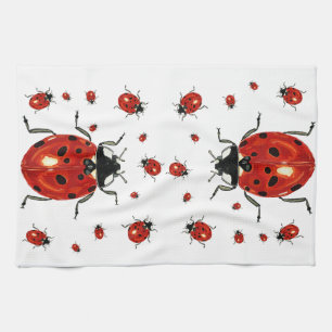 Torchon Waffle en Microfibre Lady Bug