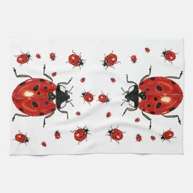 Torchon Waffle en Microfibre Lady Bug (Horizontal)