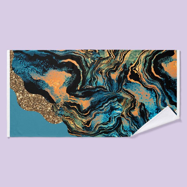 Torchons de Bleu Orange Vert Baignoire (Serviette de bain)
