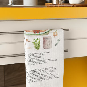 Torchons de cuisine hérités de recette Farce de