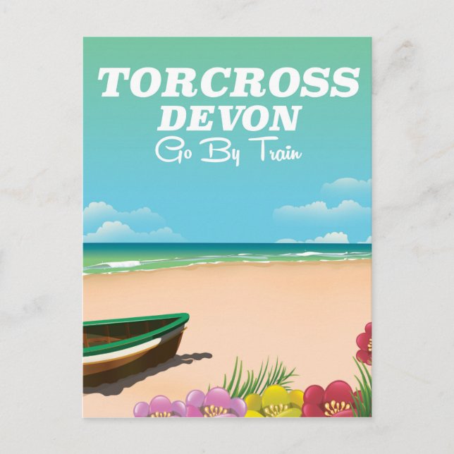Torcross, Devon beach holiday poster Postcard (Front)