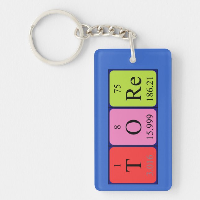 Tore periodic table name keyring (Front)