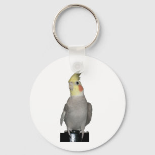 Tori the majestic cockatiel keychain
