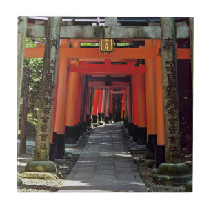 Torii gates - Kyoto, Japan, Asia Tile