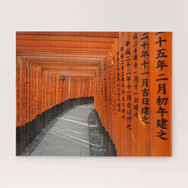 Torii Gates of Fushimi Inari Shrine near Kyoto Jigsaw Puzzle (Horizontal)