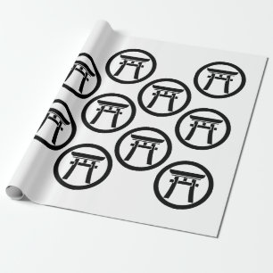 Torii in a circle wrapping paper
