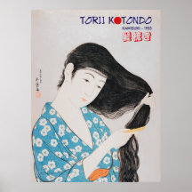 Torii Kotondo Affiche de Geisha – Japonais Traditi