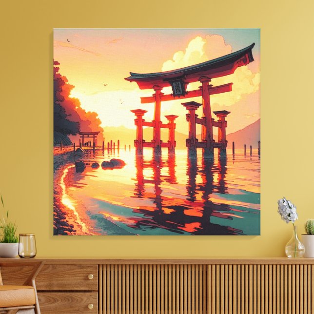 Torii of the Rising Light Canvas Print (Insitu(LivingRoom))