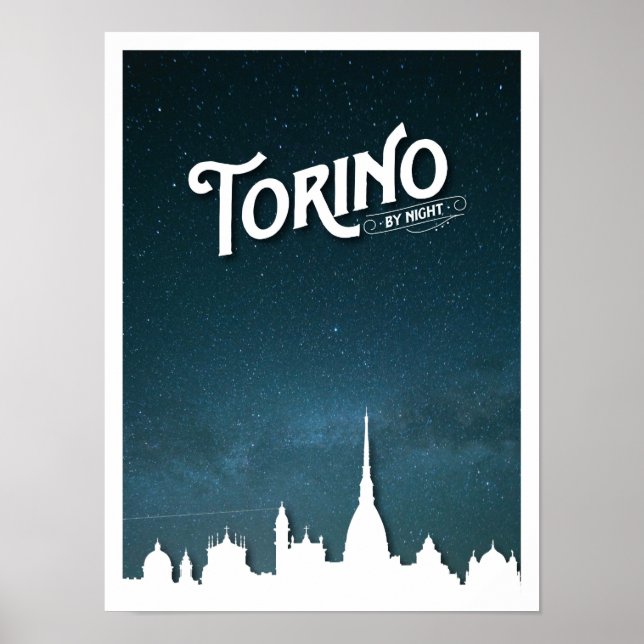Torino by night skline - Poster (Devant)