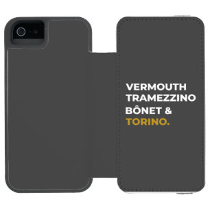 Torino Food Icons - Vermouth, Tramezzino, Bônet Incipio Watson™ iPhone 5 Wallet Case