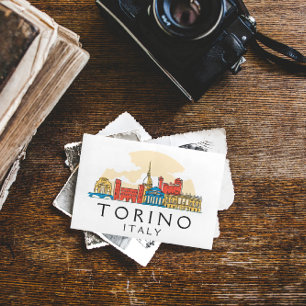 Torino Italy Vintage Cityscape  Postcard