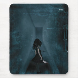 Tormented Gothic Girl Mouse Pad