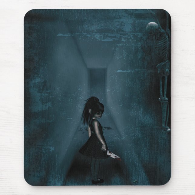 Tormented Gothic Girl Mouse Pad (Front)