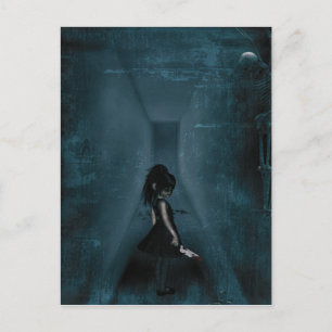 Tormented Gothic Girl Postcard
