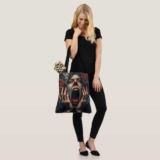 Tormented Woman Haunting Scream All-Over-Print Tote Bag
