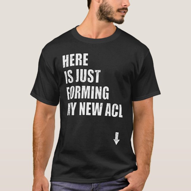 Torn ACL Recovery and Knee Surgery L  Get Well T-Shirt (Front)