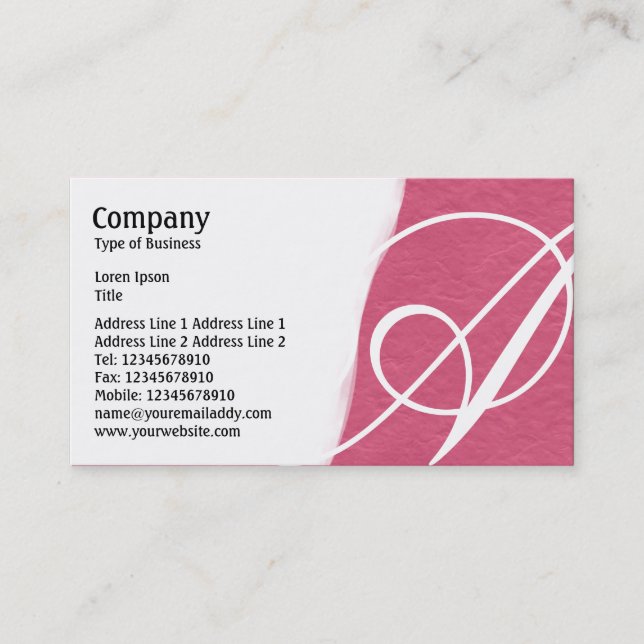 Torn Away - Crimson Rough Paper Texture Business Card (Front)