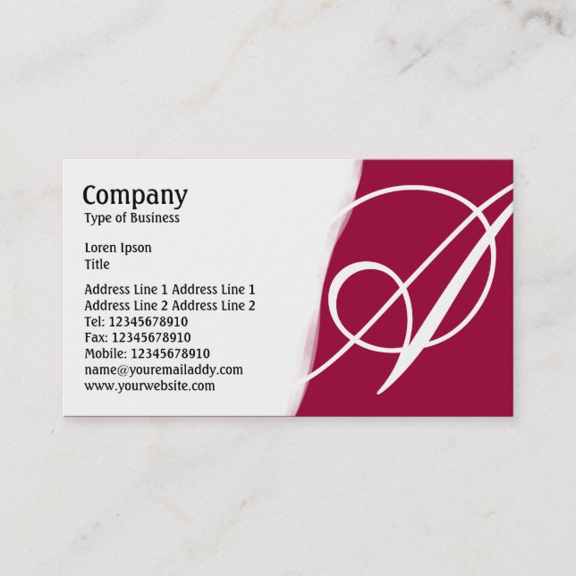 Torn Away - Dark Crimson Business Card (Front)