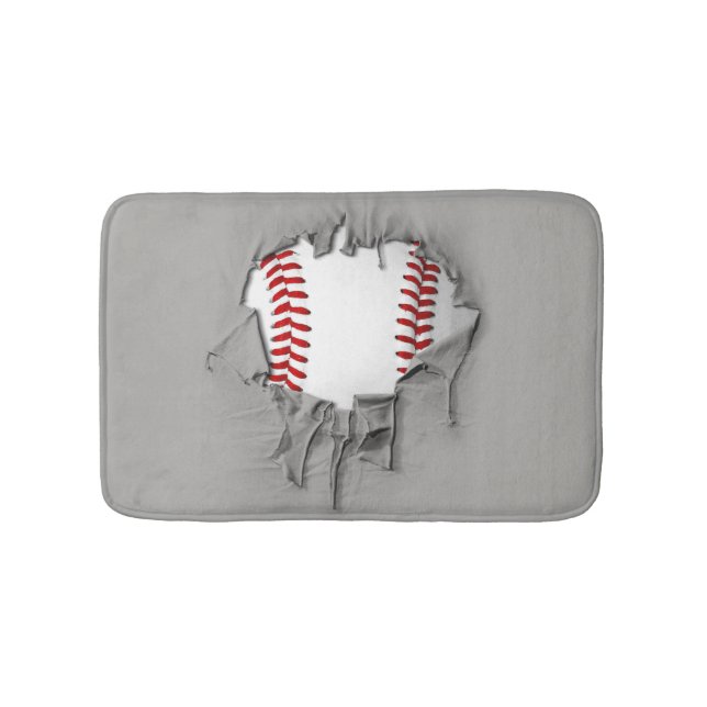 Torn Baseball Bath Mat (Front)