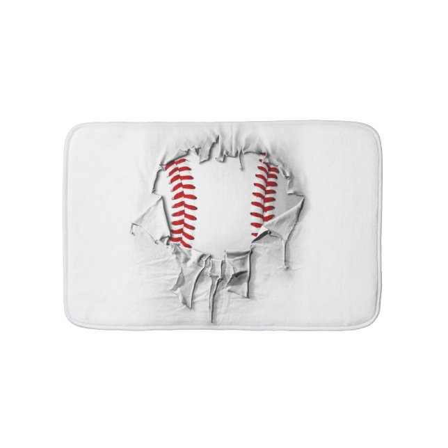 Torn Baseball Bath Mat (Front)
