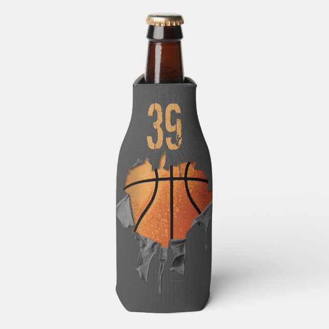 Torn Basketball Bottle Cooler (Bottle Front)