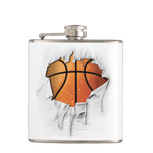 Torn Basketball Hip Flask