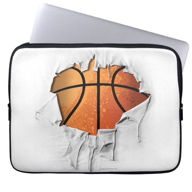 Torn Basketball Laptop Sleeve (Front)
