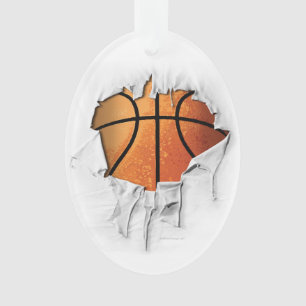 Torn Basketball Ornament