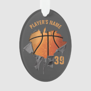 Torn Basketball Ornament
