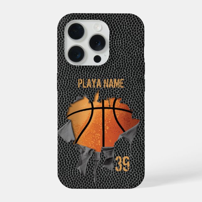 Torn Basketball (textured) iPhone Case (Back)